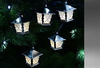LED lucerničky – STŘÍBRNÉ – BÍLÉ